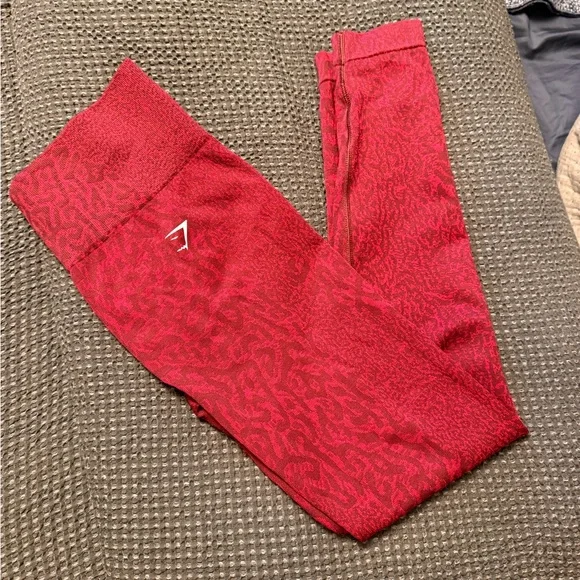 Gymshark Adapt Animal Seamless Leggings - Reef | Cherry Brown - Picture 2 of 4